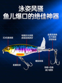 Propeller Lure Set for Freshwater Fishing - Topwater Pencil Bait for Bass, Perch, and Snakehead
