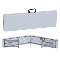 6ft Foldable HDPE Portable Bench for Meetings, Outdoor Camping, and Garden