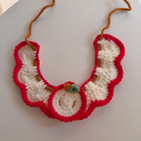 Colorful Knitted Pet Scarf Collar for Cats and Dogs - Bee Bib Design