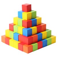 Wooden Geometric Cube Blocks for Early Math Education