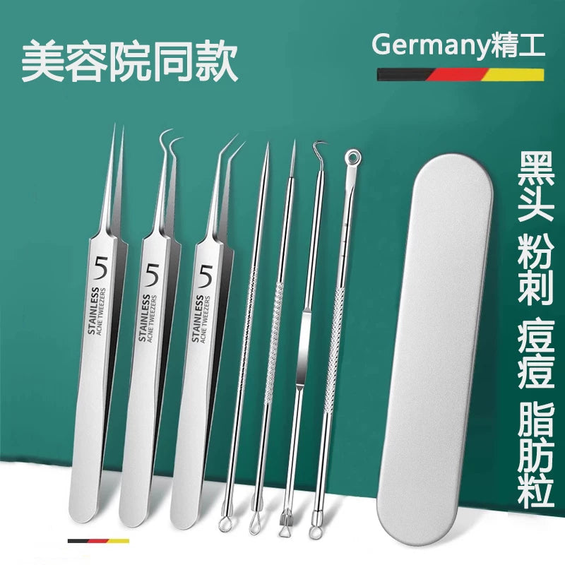 Professional Blackhead Remover Kit - Pimple Extractor Tools with Storage Case
