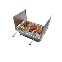 Portable Stainless Steel Folding Charcoal Grill for Outdoor Camping and Home Use