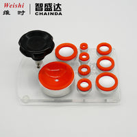 Watch Back Case Opener Tool Kit with 9 Soft Rubber Suction Cups and Wooden Handle
