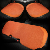 Universal Breathable Cotton Linen Car Seat Cushion Set