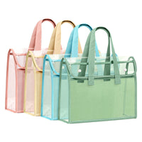 Thickened A4 Transparent Waterproof Document Bag with Handle for Students