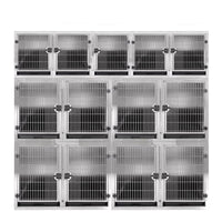 KISS KA-505S-201 Stainless Steel Pet Cage with Footboard and Tray for Dogs and Cats