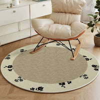 Round Area Rug for Bedroom, Living Room, Office Chair, Sofa, and Study - Non-Slip Floor Mat