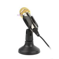 Mini Condenser Microphone for Mobile Phones and Computers, Wired Singing Microphone with Desktop Stand