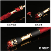 Titanium Alloy Ice Fishing Rod with Soft Tail and Telescopic Positioning