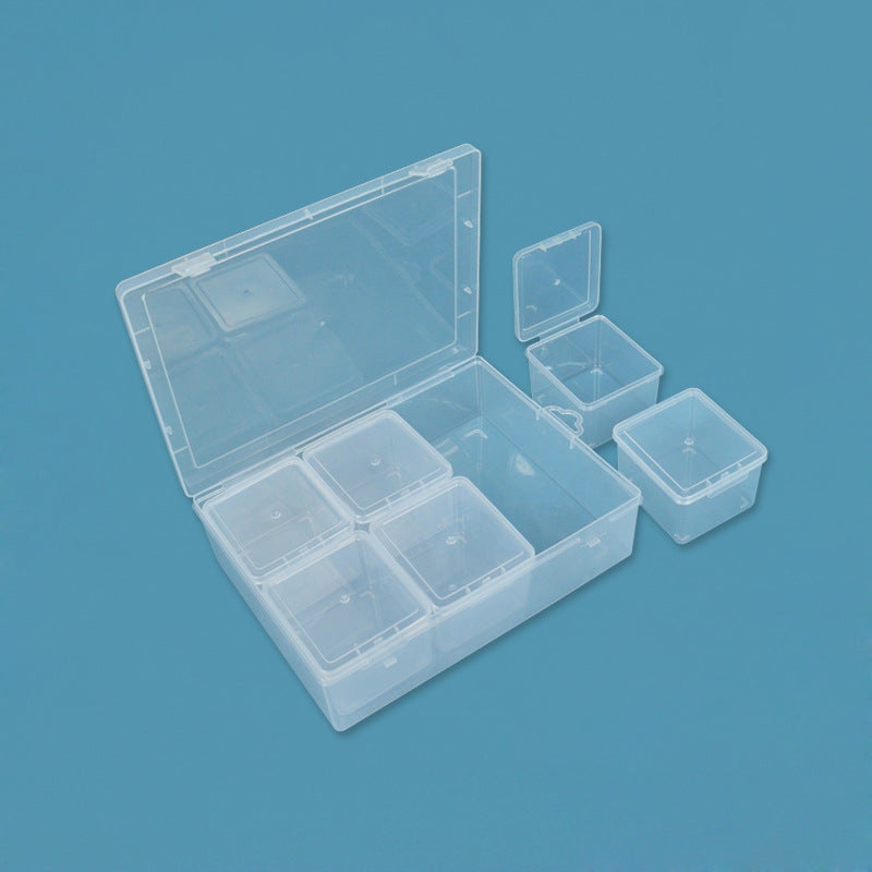 Clear PP Plastic Storage Box with Dividers for Fishing Tackle, Screws, Stationery, Hardware, and Electronic Components