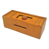 Wooden Puzzle Box Brain Teaser Money Bank