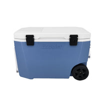 45L Insulated Fishing Cooler Box with Wheels and Top Hatch for Seafood and Fish