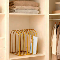 Minimalist Iron Art Desktop Hat and Book Storage Rack