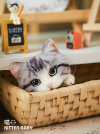 DIY Wool Felt Simulation Cat Doll Making Kit for Couples, Handmade Craft Gift