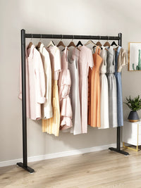 Heavy-Duty Single Rod Garment Rack for Balcony and Indoor Use