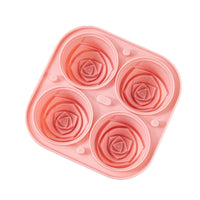 Rose Ice Cube Tray with Lid Silicone Ice Ball Maker for Whiskey and Cocktails