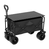 Outdoor Camping Cart with Oxford Cloth Tabletop, Foldable and Portable