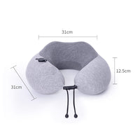 Inflatable Travel U-Shaped Neck Pillow with Adjustable Hardness and Memory Foam
