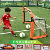 Kids Portable Metal Folding Soccer Goal Net for Indoor Outdoor Play