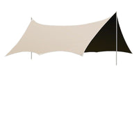 Thickened Oxford Cloth Black Glue Tarp for Outdoor Camping Picnic Beach Sunshade Rain Shelter