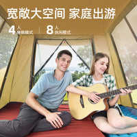 Hewolf Automatic Pop-Up Camping Tent, Double Layer Waterproof Sun Protection for 3-4 People