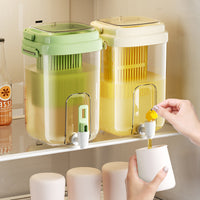 Luxury Heat-Resistant Cold Water Pitcher with Faucet for Refrigerator, Fruit Tea, and Beverages