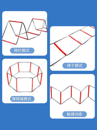 Agility Ladder for Speed & Pace Training, Kids' Basketball & Soccer Training Equipment, Soft Rope Ladder