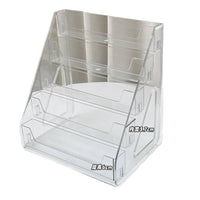Acrylic Display Stand Tiered Desktop Organizer for Badges Pins Figurines Collectibles