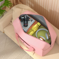 Foldable Waterproof Travel Duffel Bag with Trolley Sleeve for Luggage Organization