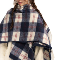Plaid Tassel Scarf Shawl for Women