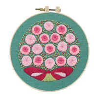 DIY Ribbon Embroidery Kit with Floral Patterns for Adults