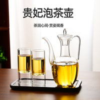 Heat-Resistant Glass Teapot with Handle for Green Tea and Flower Tea