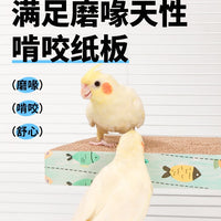 Parrot Chew Cardboard Toy for Boredom Relief and Beak Grinding