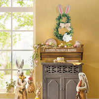 Easter Bunny Wreath for Front Door Decor and Photography Props