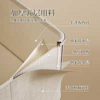 Foldable Cotton Linen Storage Box with Lid and Optional Combination Lock, Large Capacity Home Organizer Bin