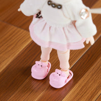 OB11 Doll Shoes Bear/Dinosaur Slippers Canvas High-Top Sneakers for 1/12 BJD Dolls