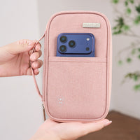 RFID Blocking Passport Holder Travel Wallet with Zipper Closure for Men and Women