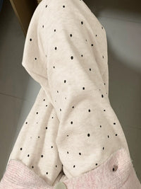 Plus Size Polka Dot Casual Pants for Women, High Waist Loose Fit Thin Summer Trousers