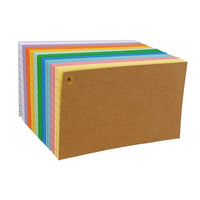Portable Blank Index Cards with Binder Ring, 50 Sheets, 3-Inch