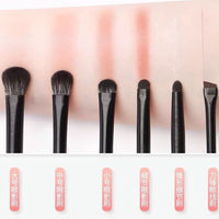 Soft Bristle Eyeshadow Brush Set for Blending, Eyeliner, and Detail Eye Makeup with Travel Case