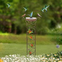 Outdoor Garden Metal Bird Feeder Climbing Vine Stand Yard Decoration Bird Bath Craft Iron Art