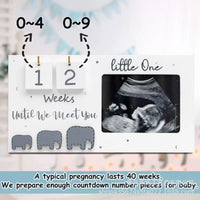 Wooden Baby Ultrasound Photo Frame Desktop Ornament