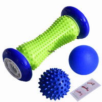 Yoga Massage Stick and Fascia Ball Set - 4-Piece Muscle Relaxation Kit for Fitness and Recovery