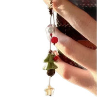 Christmas Tree Snowflake Phone Bag Charm Vintage Festive Accessory