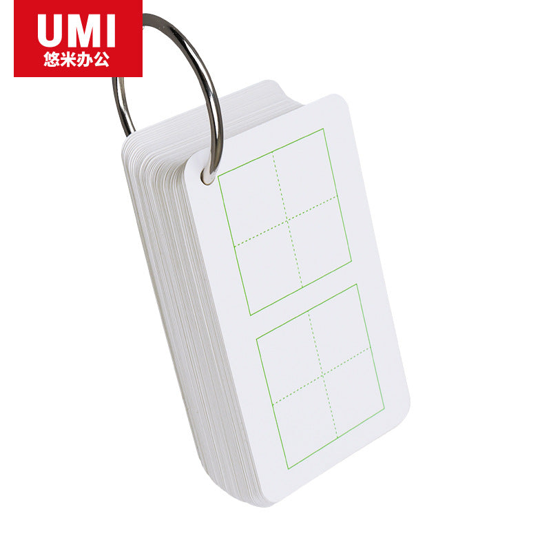 Portable Blank Flashcards for English Word Learning and Handwriting Practice, 100-Count Pack
