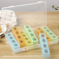 Large 7-Day 28-Compartment Pill Organizer, Moisture-Proof Portable Medicine Box