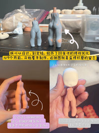 Amber River Q-Version Clay Figure Making Kit with Face Molds and Tools