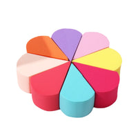 Petal-Shaped Triangle Makeup Sponge for Liquid Foundation & BB Cream, Wet/Dry Use, Soft & Easy Application