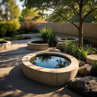 UHPC Concrete Planter Bench with Terrazzo Tree Pool