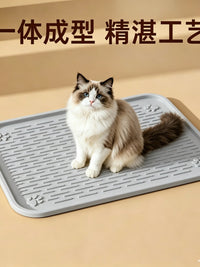 Silicone Cat Litter Mat with Sand Filtering and Splash Prevention